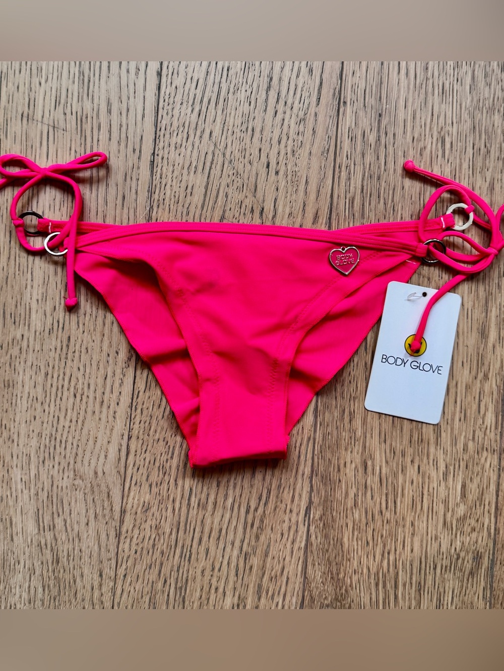 Body Glove Bright Red Pink Bikini Bottom Size XS - NWT